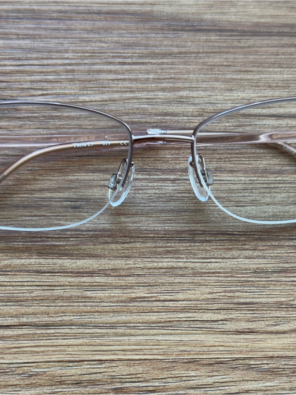 Classic women's Rimless Eyeglasses - Rose Gold